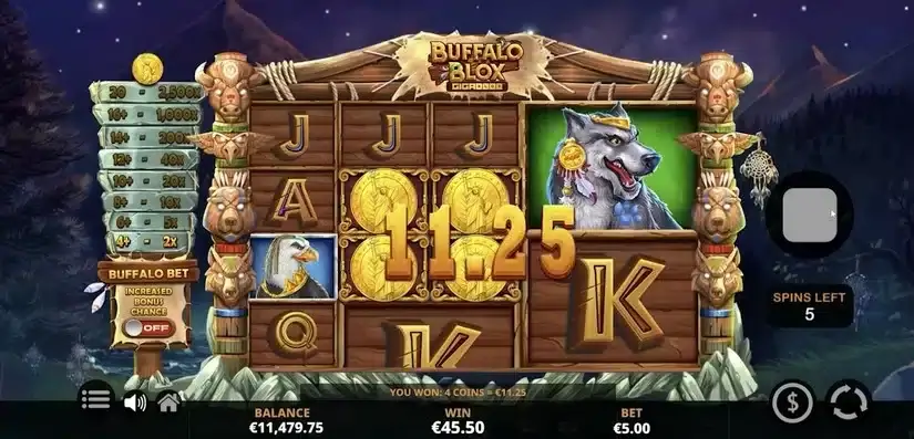 Buffalo Blox Gigablox slot screenshot 7