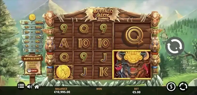 Buffalo Blox Gigablox slot screenshot 1