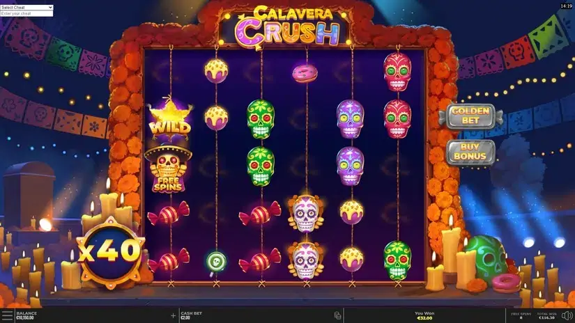 Calavera Crush slot screenshot 6
