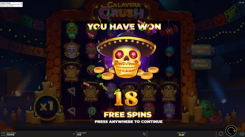 Calavera Crush slot screenshot 4