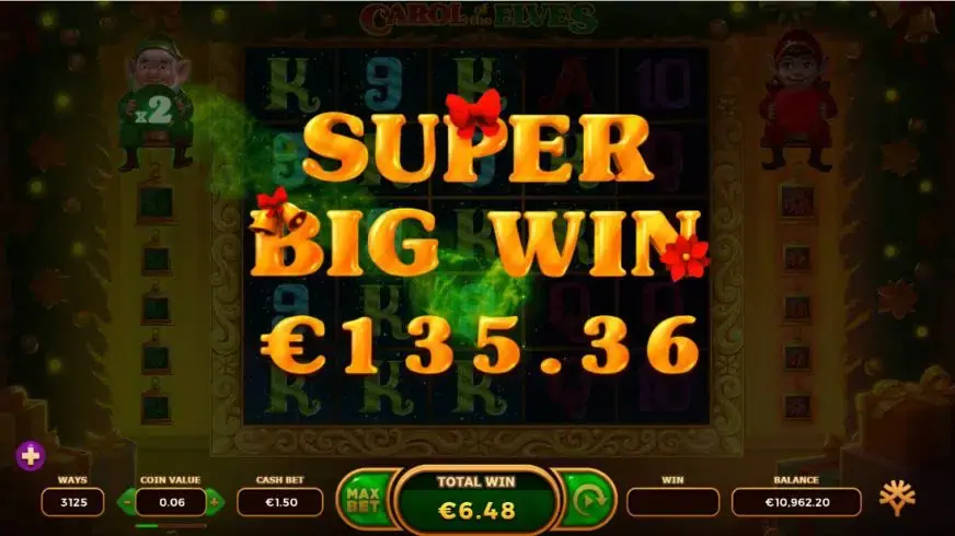 Carol of the Elves slot screenshot 4
