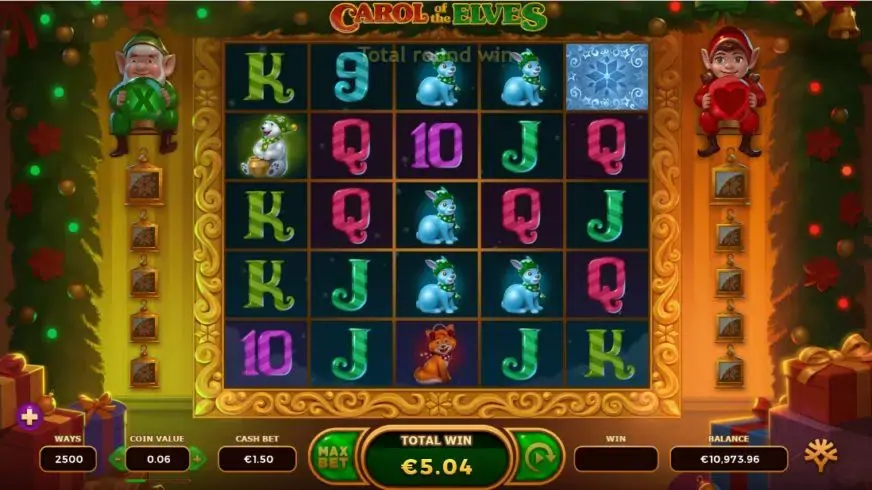 Carol of the Elves slot screenshot 2