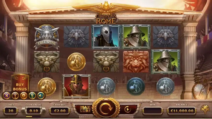 Champions of Rome slot screenshot 