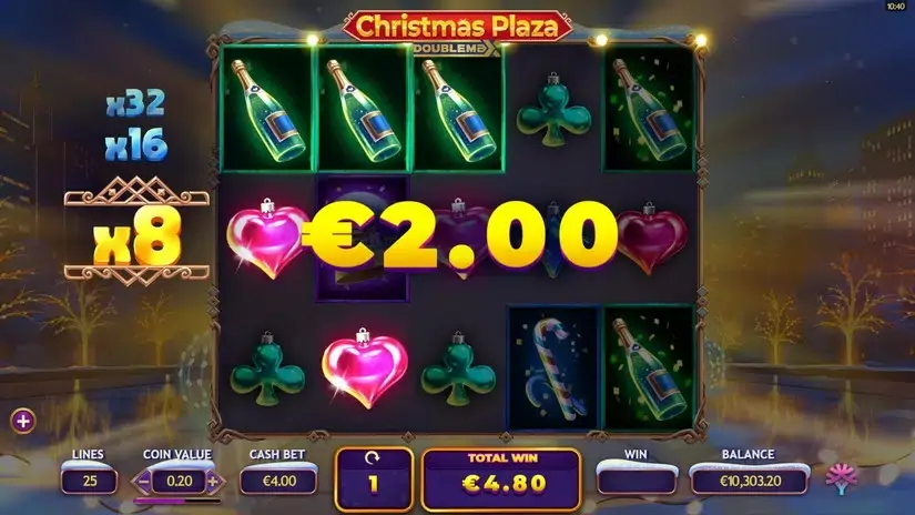 Christmas Plaza DoubleMax slot screenshot 6