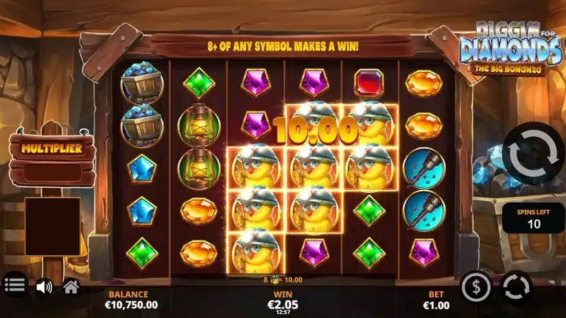 Diggin’ For Diamonds slot screenshot 5
