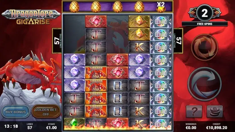 Dragon Lore Gigarise slot screenshot 