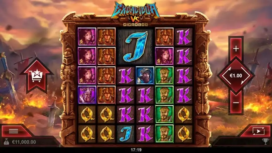 Excalibur VS Gigablox slot screenshot 