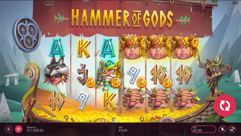 Hammer of Gods slot screenshot 1