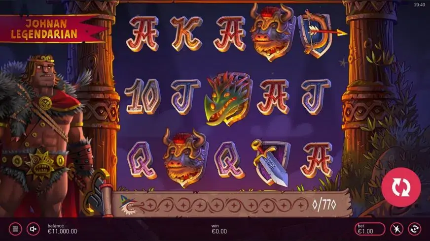 Johnan Legendarian slot screenshot 