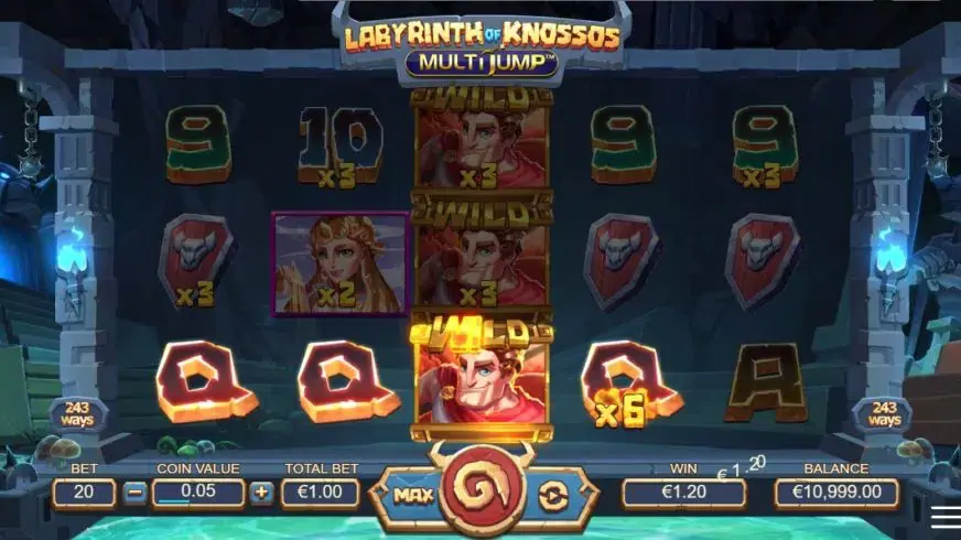 Labyrinth of Knossos Multijump slot screenshot 2