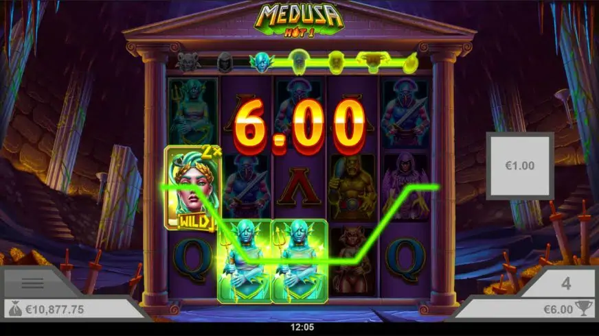 Medusa Hot 1 slot screenshot 6