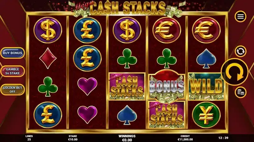 Mega Cash Stack slot screenshot 