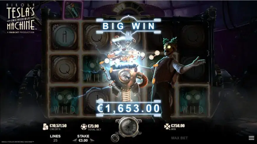 Nikola Tesla’s Incredible Machine slot screenshot 5