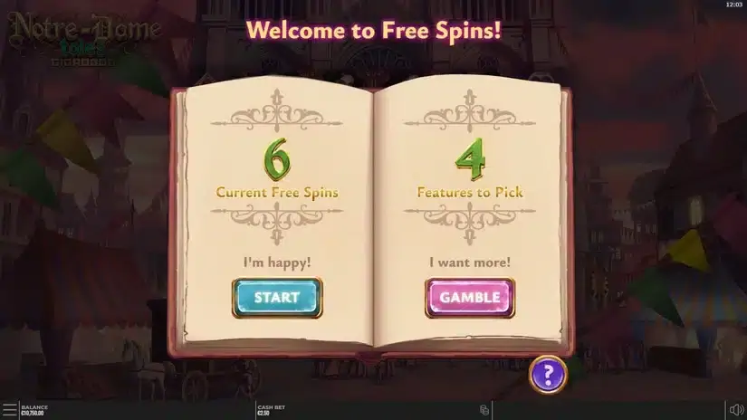 Notre-Dame Tales GigaBlox slot screenshot 2