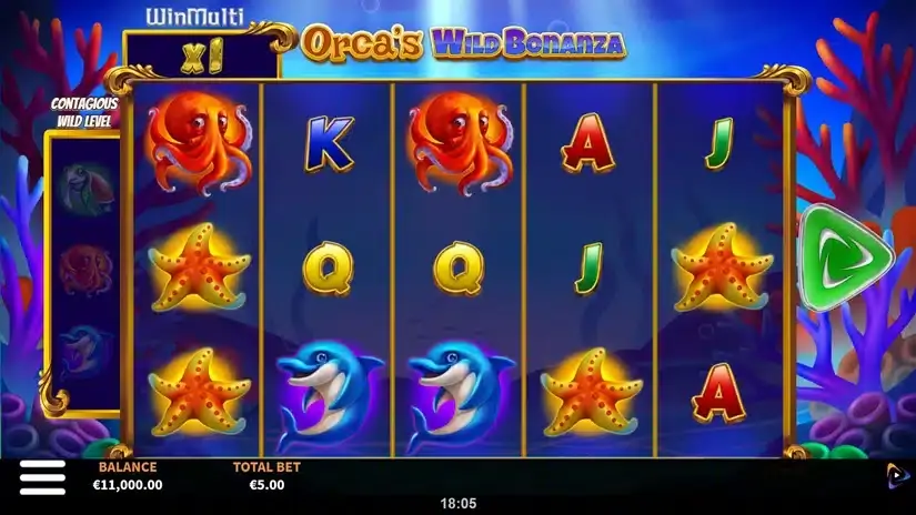 Orca’s Wild Bonanza slot screenshot 