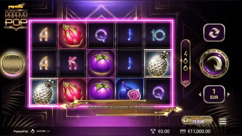 PapayaPop slot screenshot 