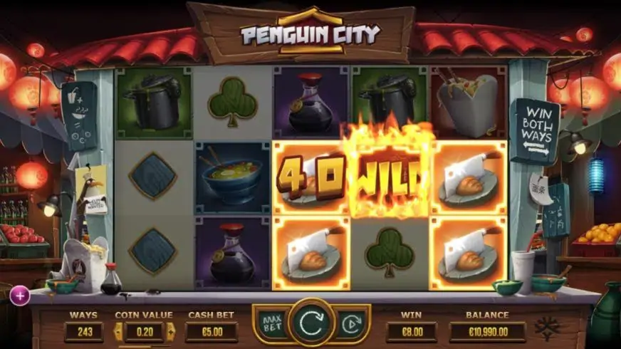 Penguin City slot screenshot 1
