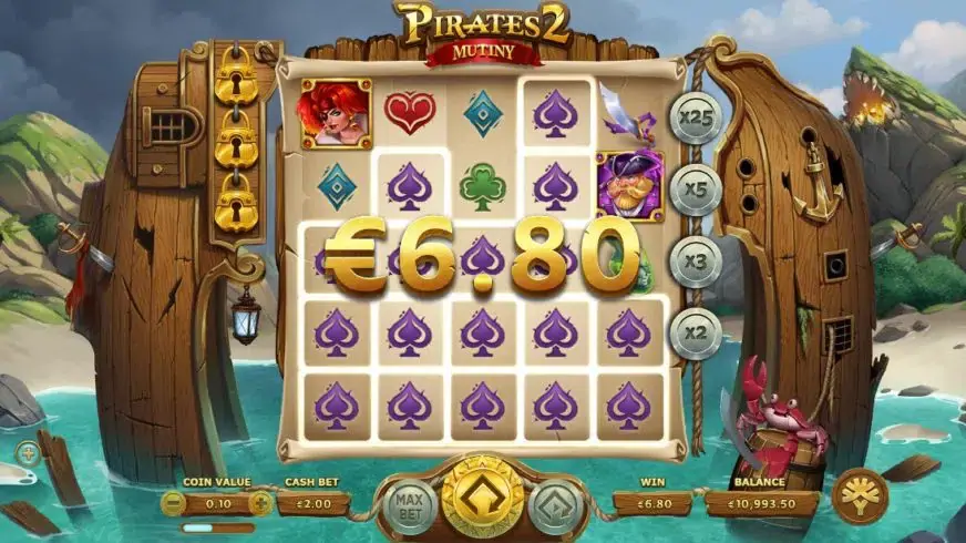 Pirates 2 Mutiny slot screenshot 2