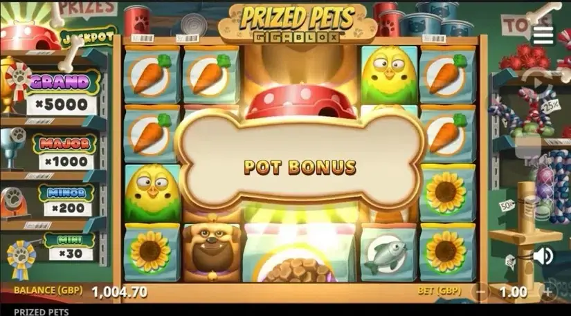Prized Pets Gigablox slot screenshot 8