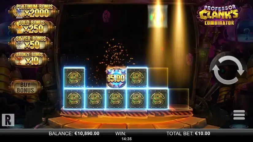 Professor Clank’s Combinator slot screenshot 2