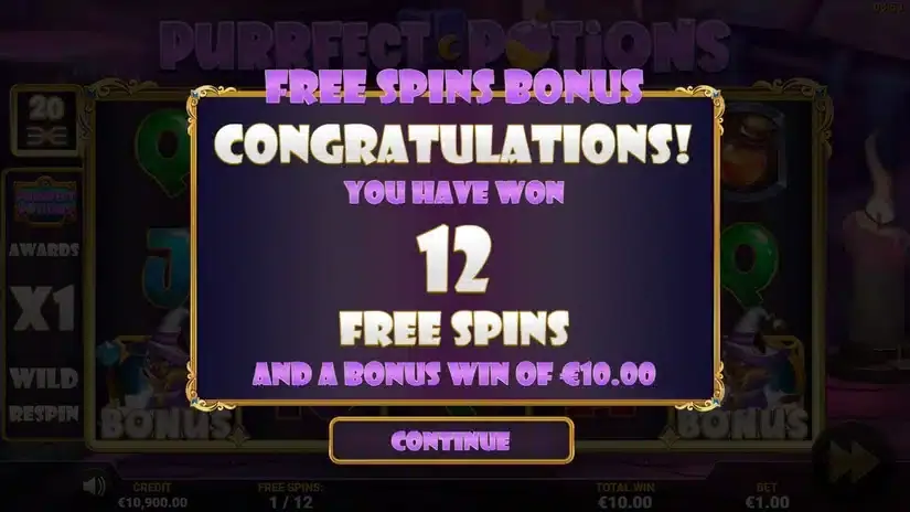 Purrfect Potions slot screenshot 3