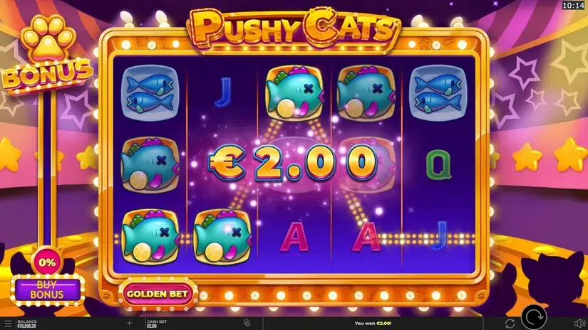 Pushy Cats slot screenshot 2