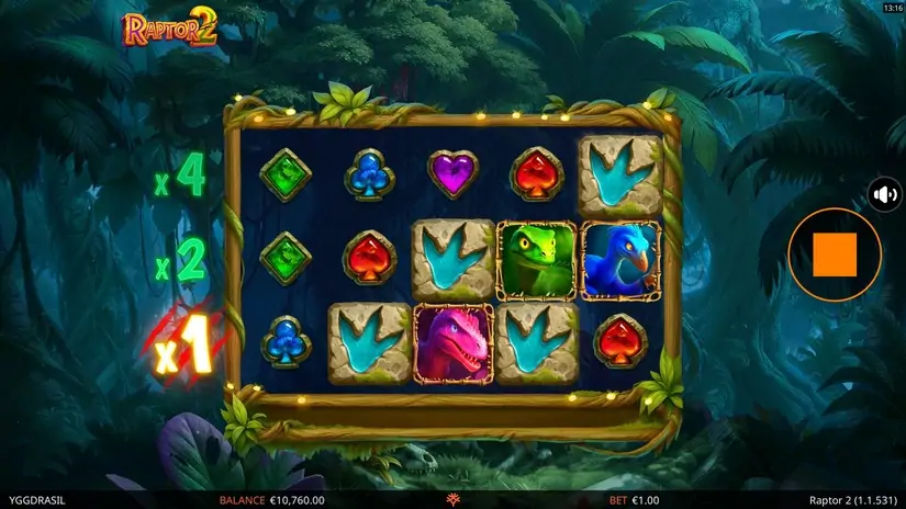 Raptor 2 slot screenshot 2