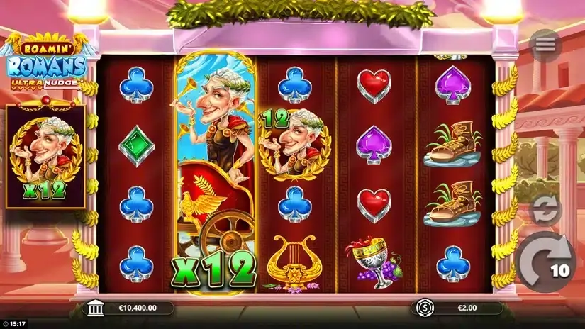 Roamin Romans Ultranudge slot screenshot 3