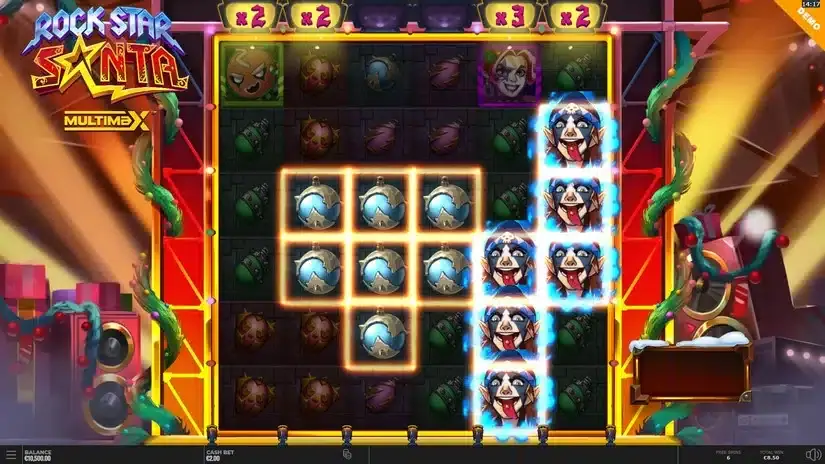 Rock Star Santa MultiMax slot screenshot 