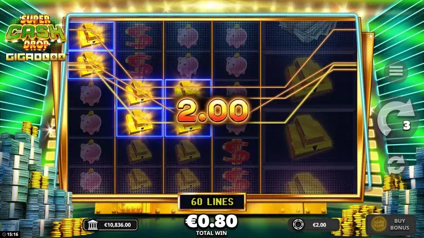 Super Cash Drop Gigablox slot screenshot 7