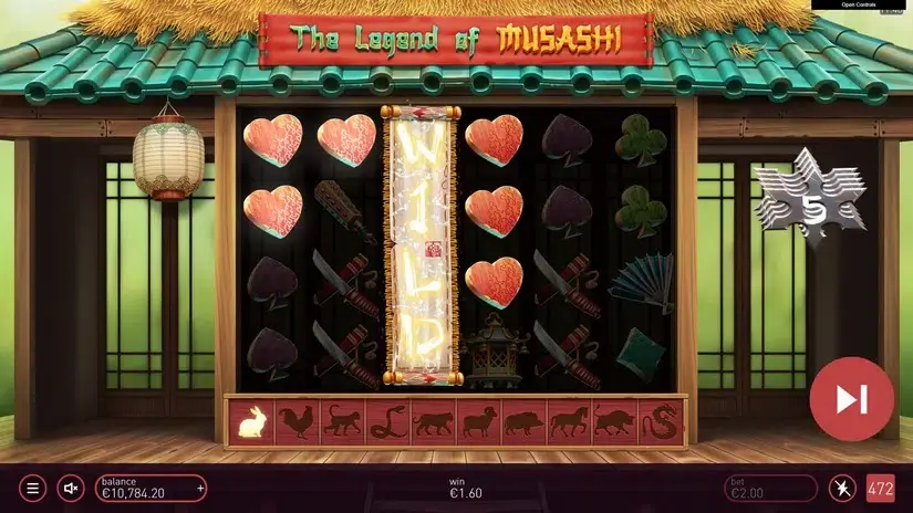 The Legend of Musashi slot screenshot 