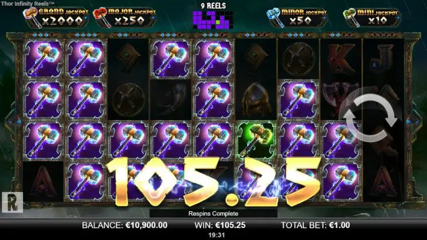 Thor Infinity Reels slot screenshot 