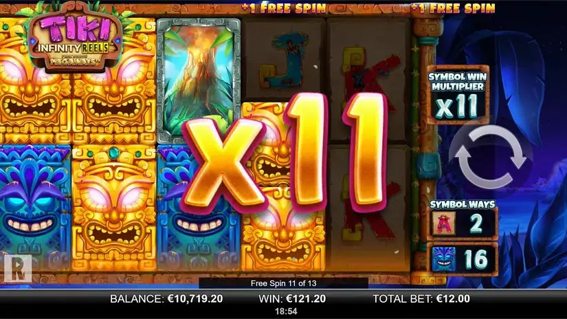Tiki Infinity Reels Megaways slot screenshot 