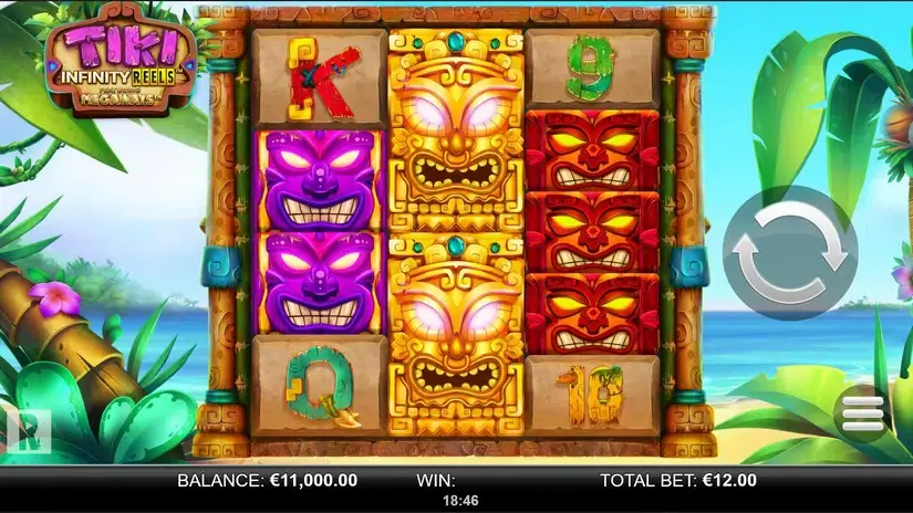 Tiki Infinity Reels Megaways slot screenshot 