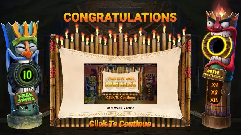 Tiki Runner 2 DoubleMax slot screenshot 2