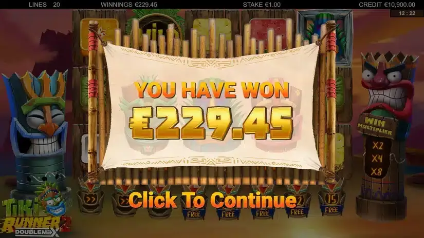 Tiki Runner 2 DoubleMax slot screenshot