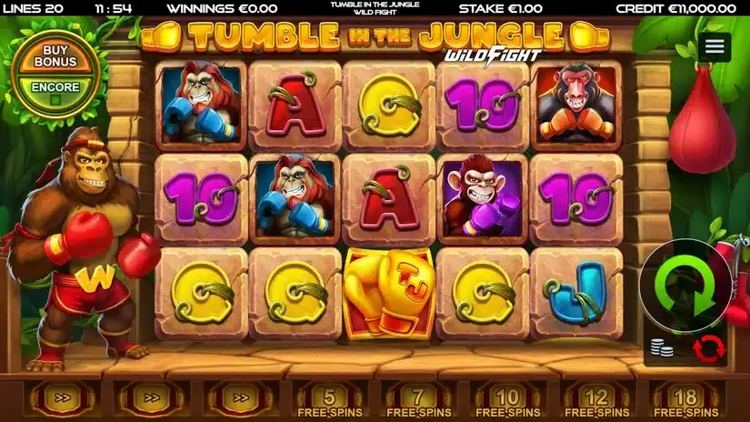 Tumble in the Jungle Wild Fight slot screenshot 