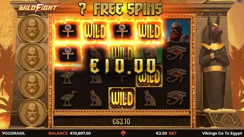 Vikings Go To Egypt Wild Fight slot screenshot 