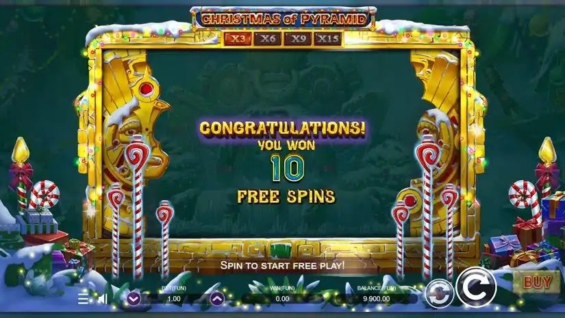 Christmas Of Pyramid slot screenshot 2