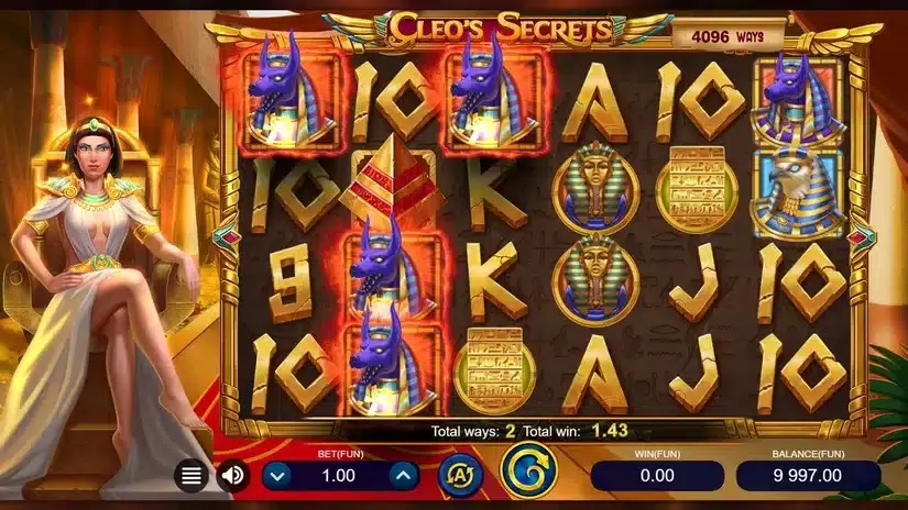 Cleo’s Secrets slot screenshot 2
