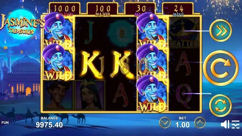 Jasmine’s Treasures slot screenshot 