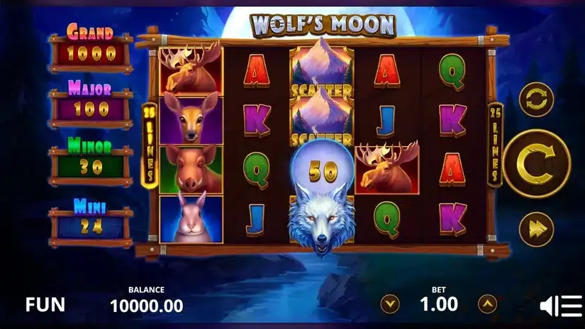Wolf’s Moon slot screenshot 1